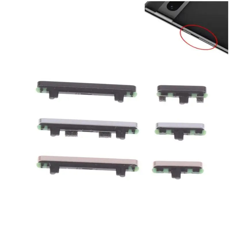 1Set For Google Pixel 7 Pro Power Button + Volume Button Control Side Keys Spare Parts Switch Flex Cable