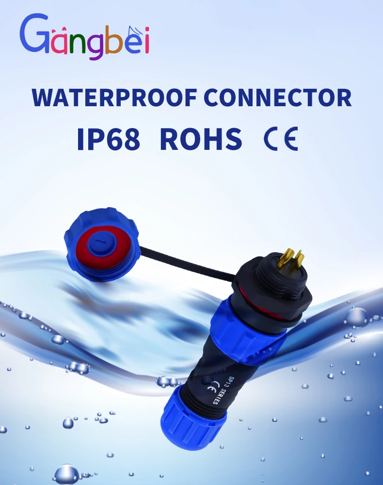 SP13 IP68 Wasserdichter Steckverbinder, Stecker & Buchse, 2/3/4/5/6/7/9-polig, Panelmontage, Kabelverbinder, Luftfahrtstecker GBDQA – Detail 1