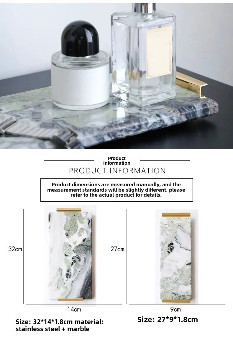 Modern light luxury life art cold jadeite storage tray model room hotel homestay