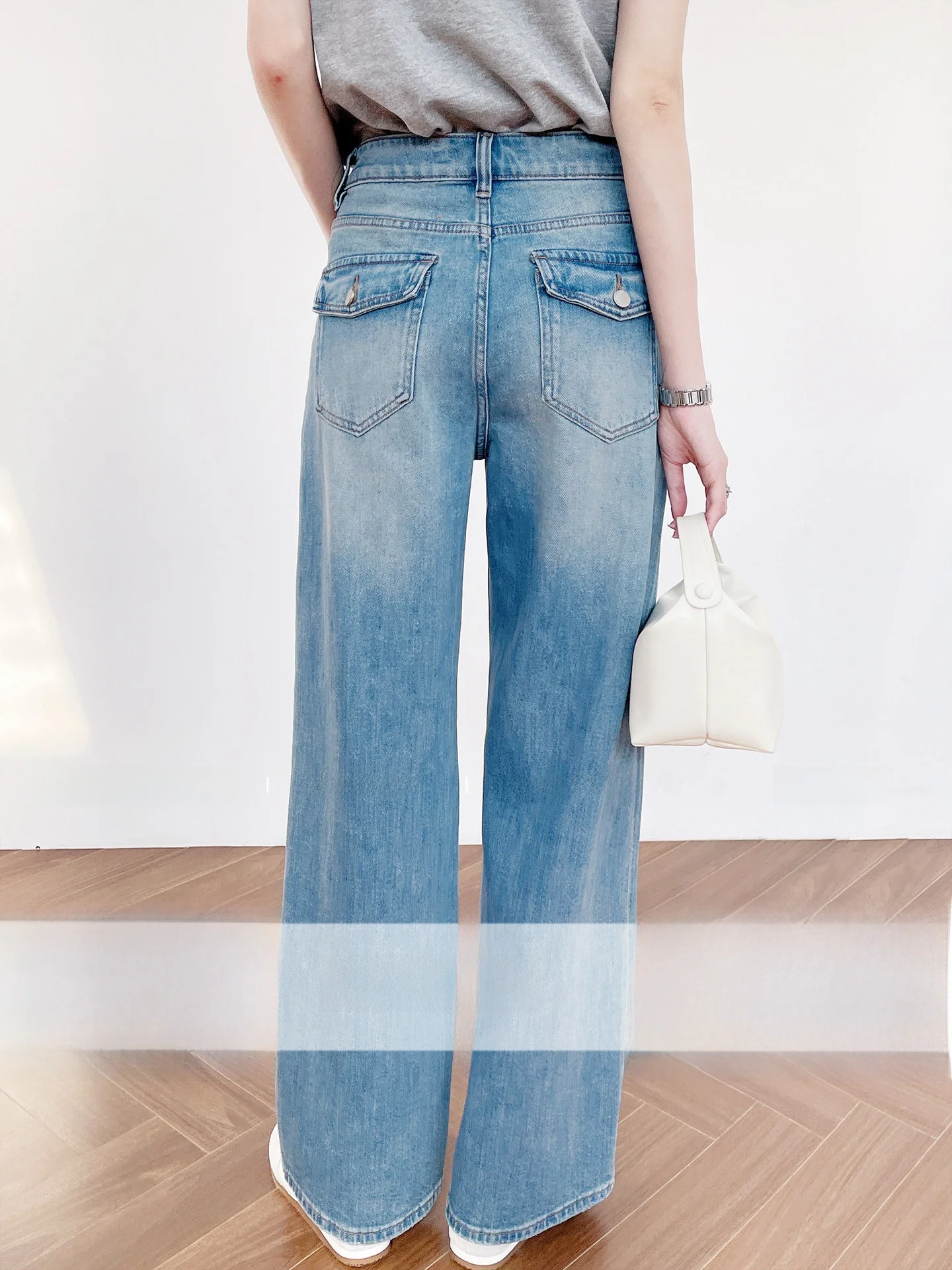 

Женские джинсы с высокой талией из хлопкового денима, прямые, весенние, новые, с 3D-эффектом, повседневные, удобные брюки для женщин