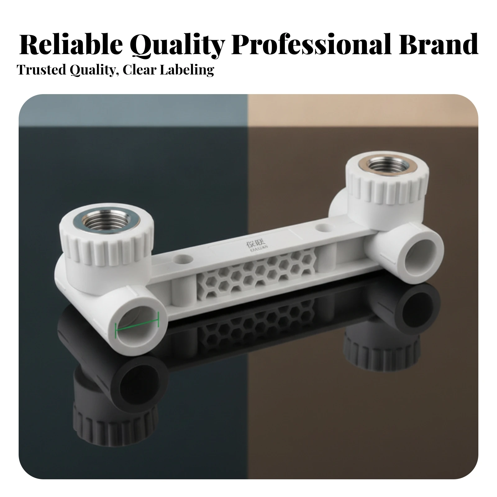 PPR Pipe Connector White Stainless Steel Insert Fitting Plastic Locking Collar Connector Tight Fit Threaded Female Fitting