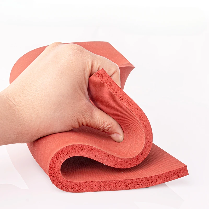 Red silicone foam pad hot stamping plate high temperature damping soft sponge Press mat anti-aging sealing plate Gaskets500*500