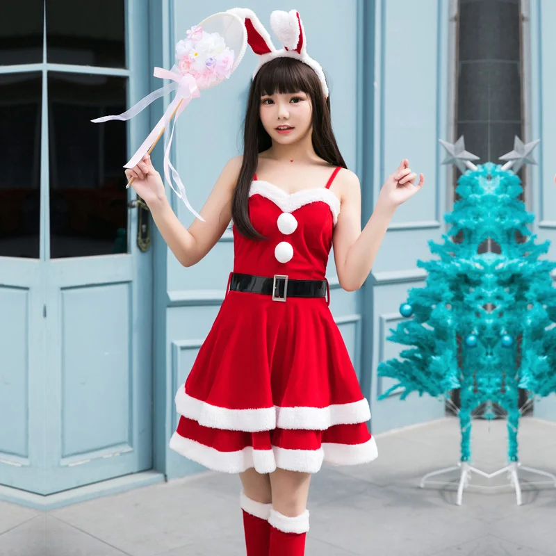 女性のためのクリスマスコスプレコスチューム、santalausドレス、ステージショー服、セクシーな赤、ダンス、バスローブ、新しいファッション、2022