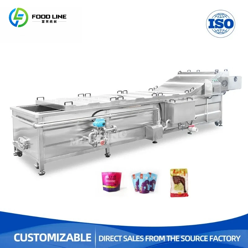 Automatic Packaged Snack Drinks Wine Beer Sterilizer Cooling Air Drying Line Puree Food Life Extending Pasteurizer Machine