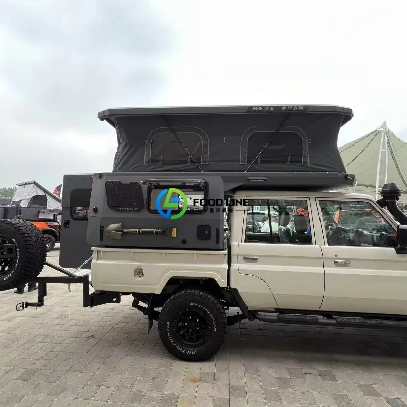 4x4 Extended Four Seater Mini Camper Light Aluminum Foldable Waterproof Shell For Outdoor Off Grid Travel