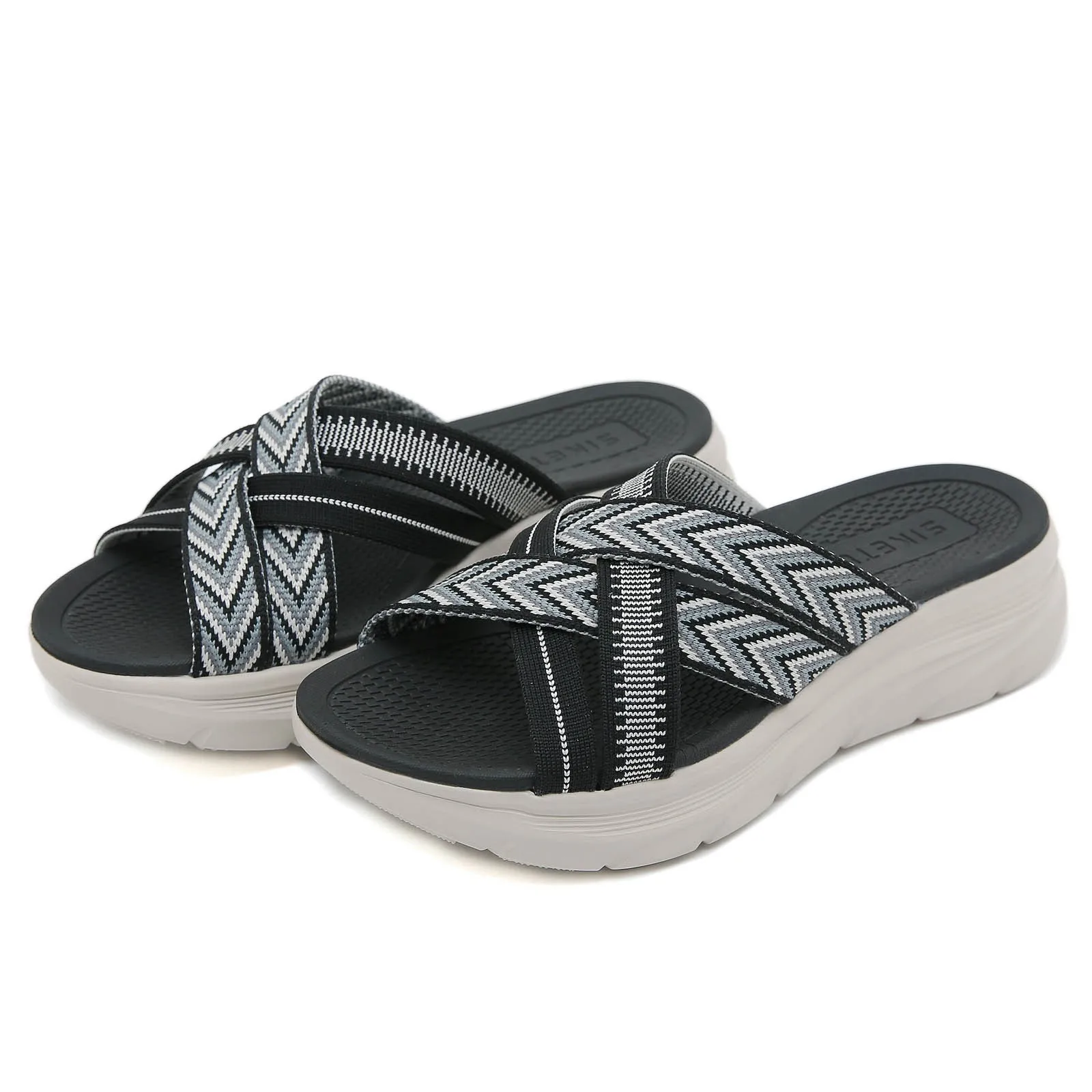 صندل مطاطي مريح للنساء ، خفيف الوزن ، صندل رياضي ، كبير الحجم ، 9 عريض ، صيفي ، جديد