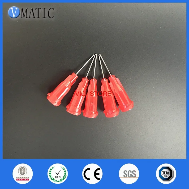 Free Shipping Best Selling Plastic Syringe Needle Tip 100Pcs 25G Red 0.5'' 1/2 Inch Length Glue Dispensing Needle Tips Nozzle
