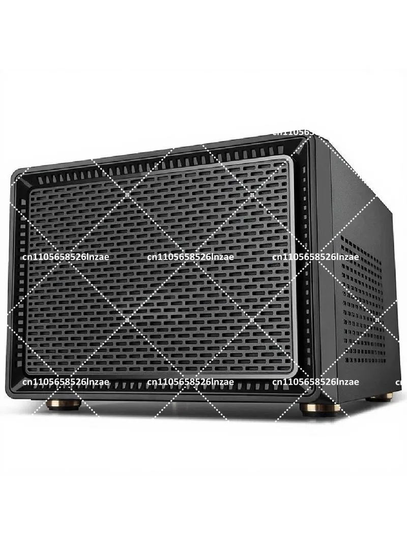 White  ITX Desktop Computer Case for HTPC, Small Form Factor Water-Cooled Support