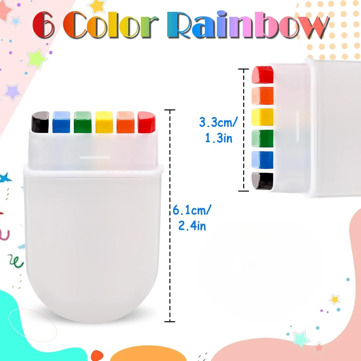 Rainbow Crayon Paint Rainbow Birthday Party Colourful Theme Party Accessories Party Family Costume Gift Pocket Size