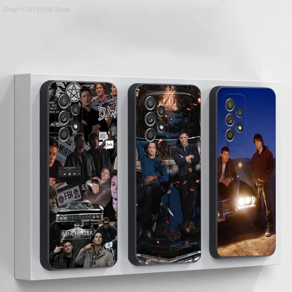 

S-SPN W-Winchester Phone Case For Samsung S 25,24,23,22,30,21,10,9,Ultra,Plus,Lite,FE,4,5G Black Soft Case