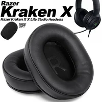 Almohadillas para auriculares Razer Kraken X X Lite, almohadillas de repuesto para auriculares, orejeras, esponja viscoelástica de tela
