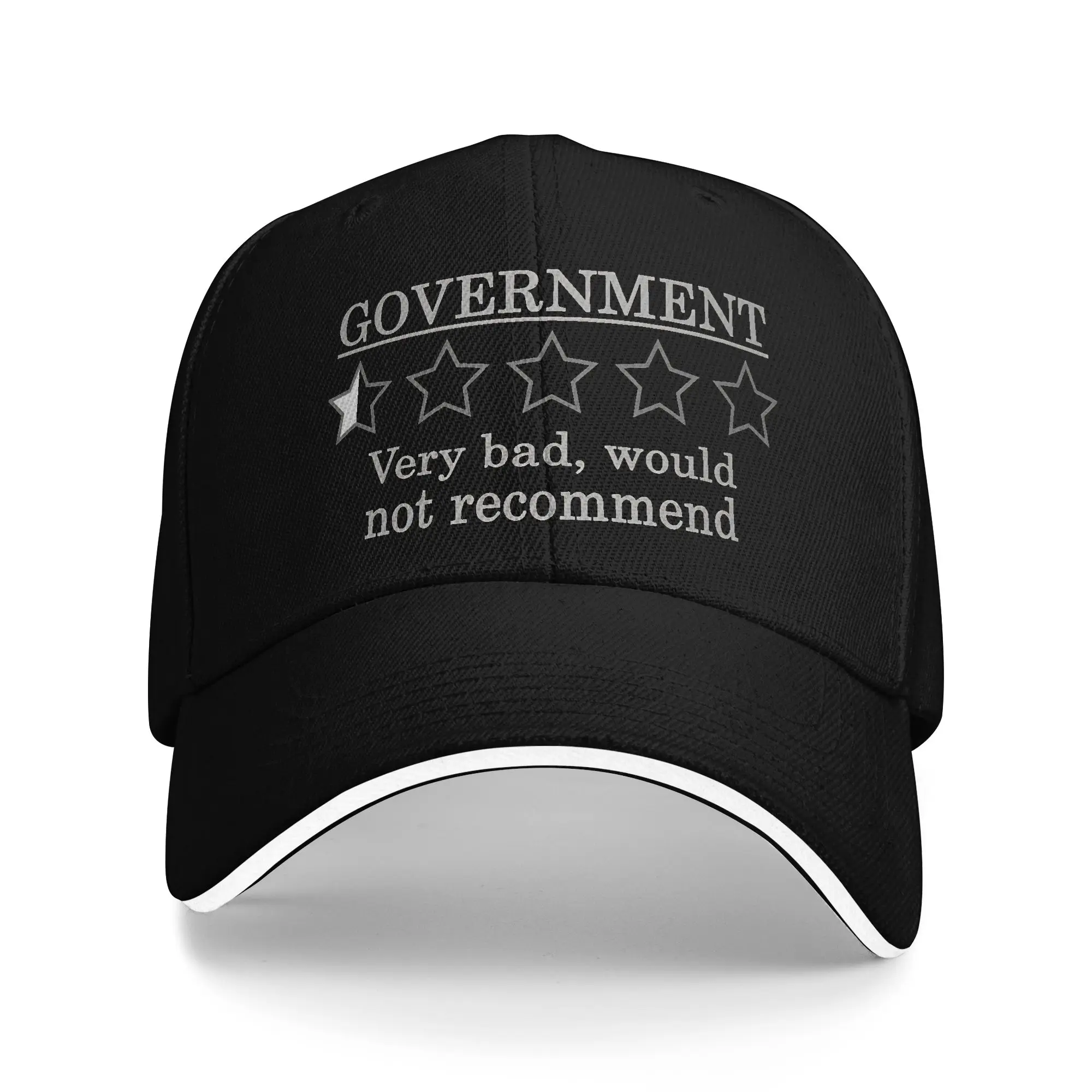 GOVERNMENT One Star Rating  Baseball Cap Casual  Sandwich Cap Unisex Style Adjustable Sun Hat Fishing