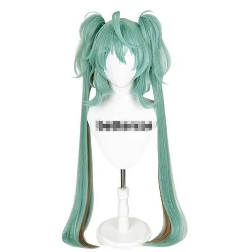 Miku Rascal Cosplay Wig Miku x Rascal 2023 Long Ponytails Heat Resistant Synthetic Hair Halloween Party Wigs + Wig Cap