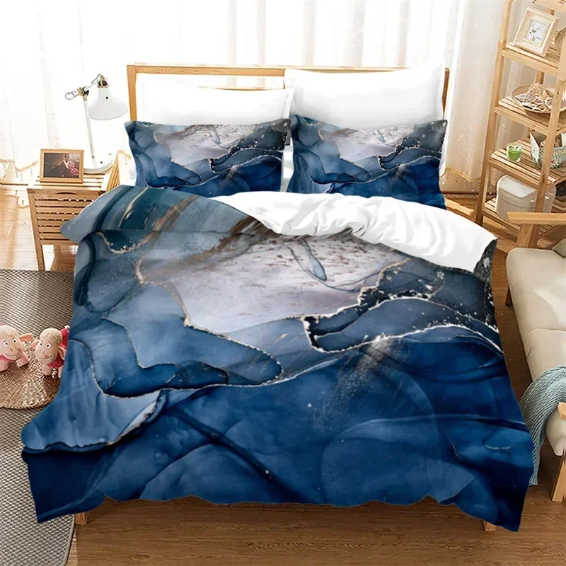 

Marble Abstract Geometric Comfortable Duvet Quilt Cover Pillowcase Bedding Set Children Bedroom Decoration Home Textile