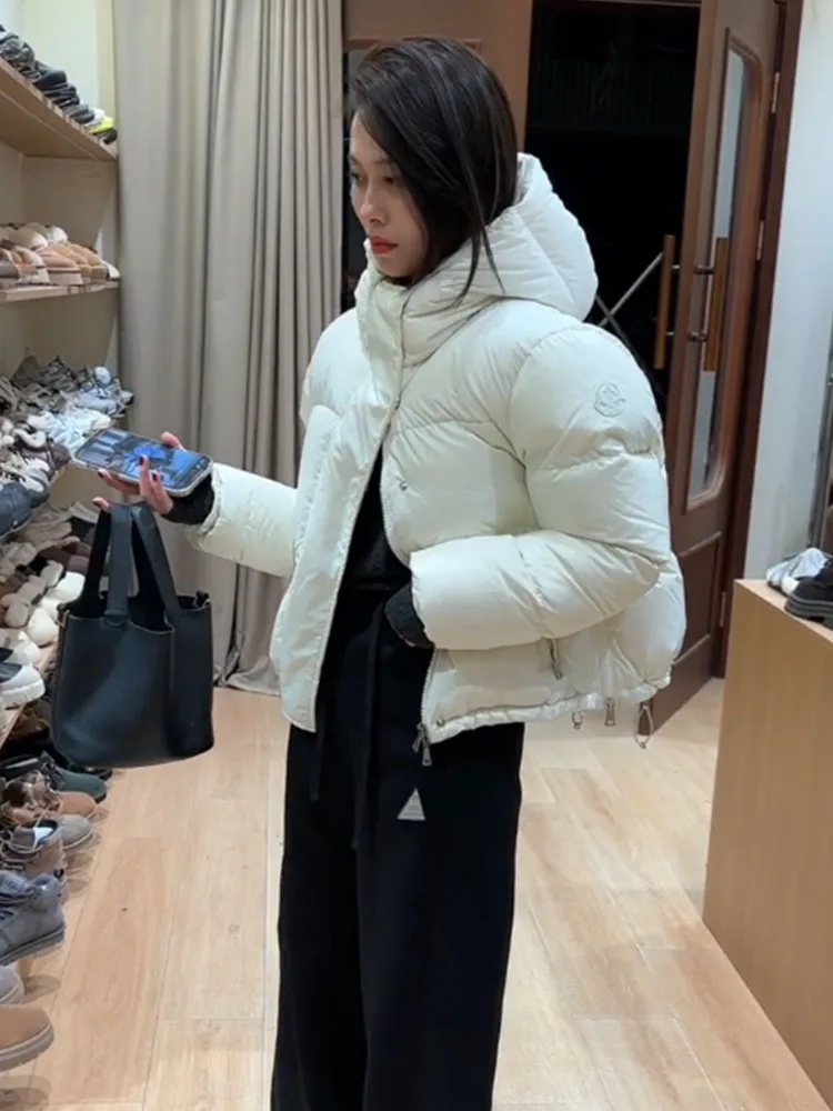 Único ort branco para baixo jaet feminino inverno 2025 novo coreano sle tamanho pequeno pão casaco thi outerwear commute sle