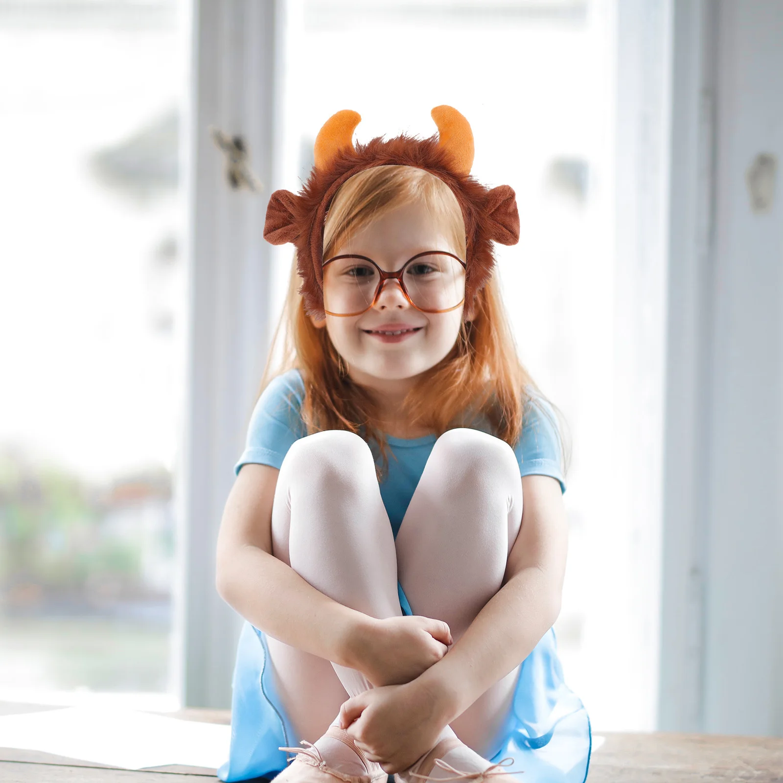 

1Set Calf Horn Headband Tail Animal Costume Accessories Cute Carnival Costume Set Party Dress Up Cosplay Festival Halloween