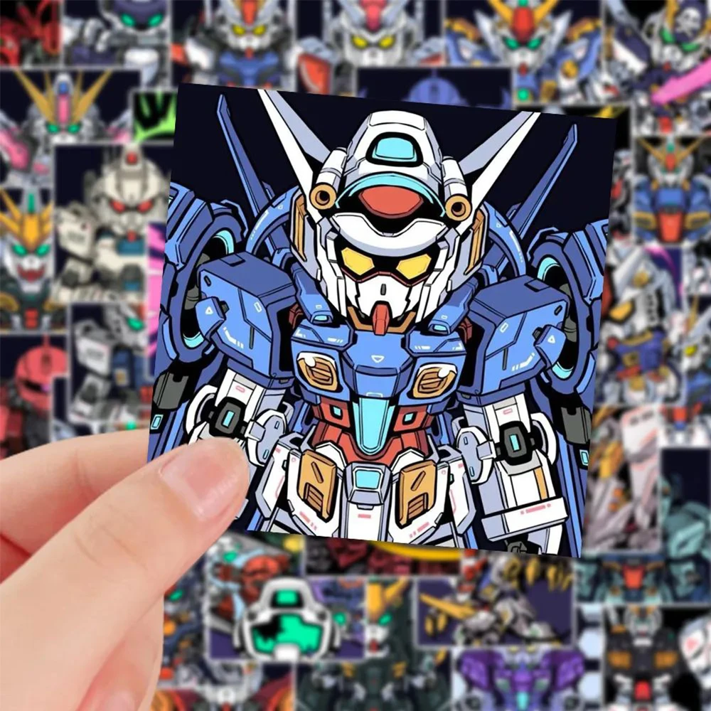 Gundam Cartoon Adesivos para Crianças, Cool Anime Adesivos, Decalques Graffiti, Brinquedo DIY, Mala, Laptop, Telefone, Pacote de Adesivo Impermeável PVC, 10 Pcs, 30 Pcs, 63Pcs