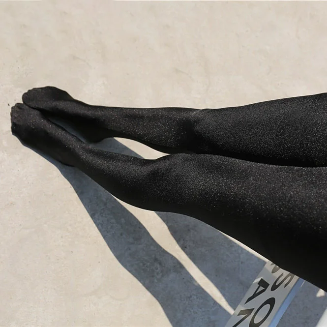 Capris hasta la rodilla de verano para Mujer, legging corto ajustado de encaje ajustado, pantalones brillantes de talla grande para Mujer