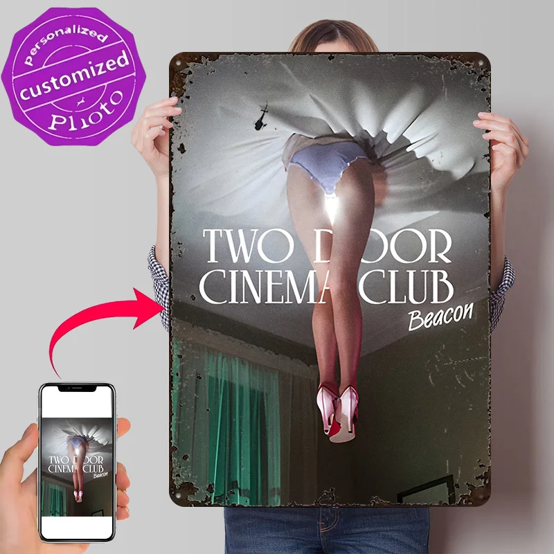 Two Door Cinema Club Beacon Album Art Personalized 3D Textured Metal Poster Wall Art Vintage Tin Signs for Room Decoration Decor