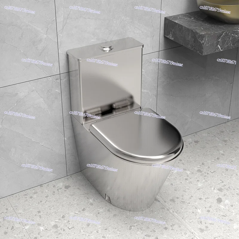 Stainless Steel Toilet with Water Tank, Prison Public Toilet Toilet, Thickened 304 Stainless Steel Toilet