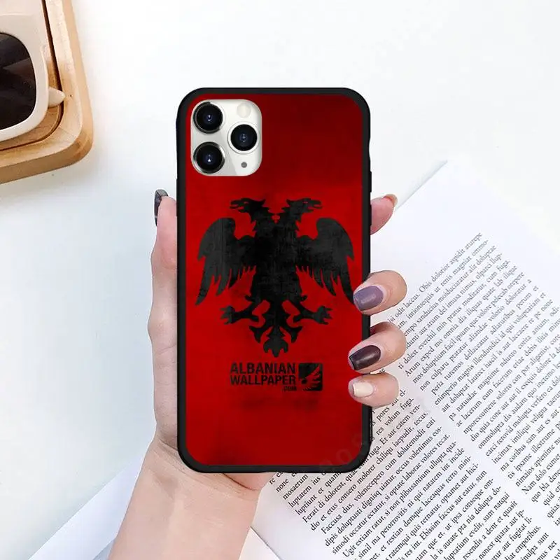 Albania flag pattern Phone Case For iphone 12 11 13 7 8 6 s plus x xs xr pro max mini