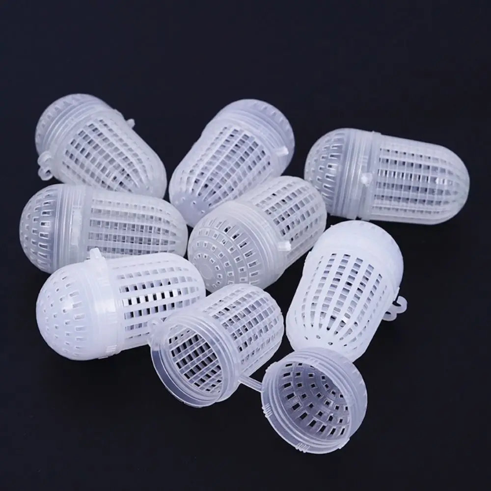 قفص صيد سمك ملتصق مضيء ، إغراء سمك ، حامل مغذي ، خطاف منقسم ، مغذي سباحة ، قفص طعوم ، 5 * لكل مجموعة