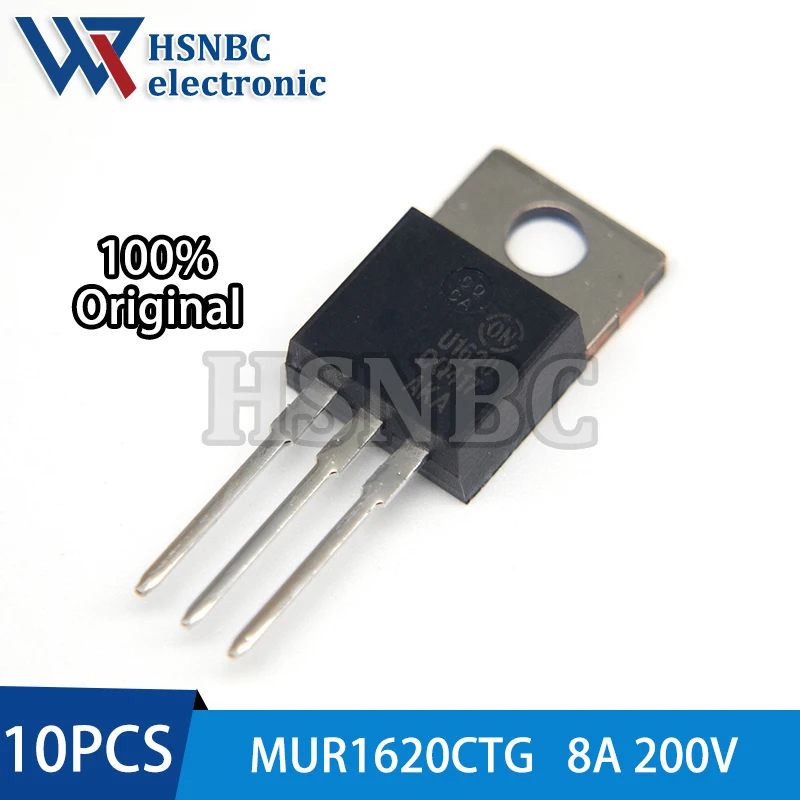 

10PCS MUR1620CTG U1620G MUR1620CT TO-220 8A 200V Fast Recovery Diode Power Rectifiers 100% New Original