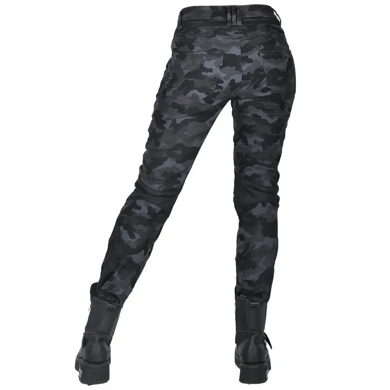 New Motorcycle Pants Women Riding Jeans Anti-fall Classic Motorcycle Rider Pants Racing Pants Camouflage Color for All Seasons