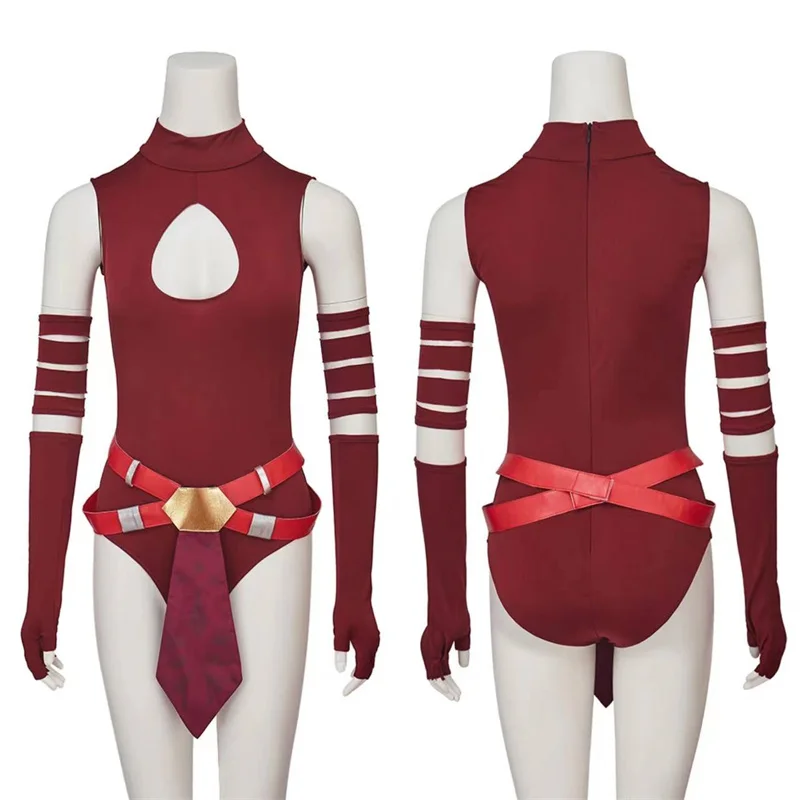 Movie Tano Cosplay Costume Red Jumpsuit Clone Halloween Outfit Fancy Women Suit