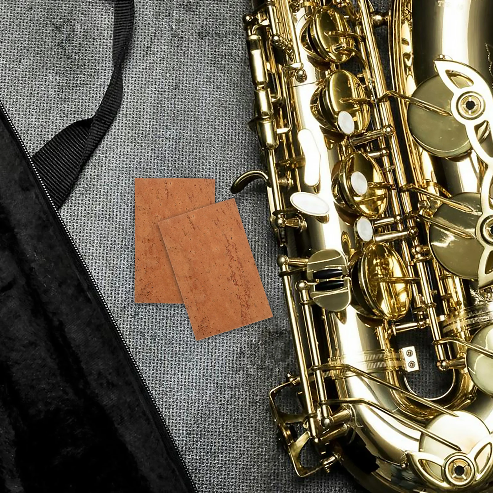 

2Pcs Tenor Saxophone Cork Sheets Mouthpiece Replacement Repair Cork Pads Durable Saxophone Accessories for Performance