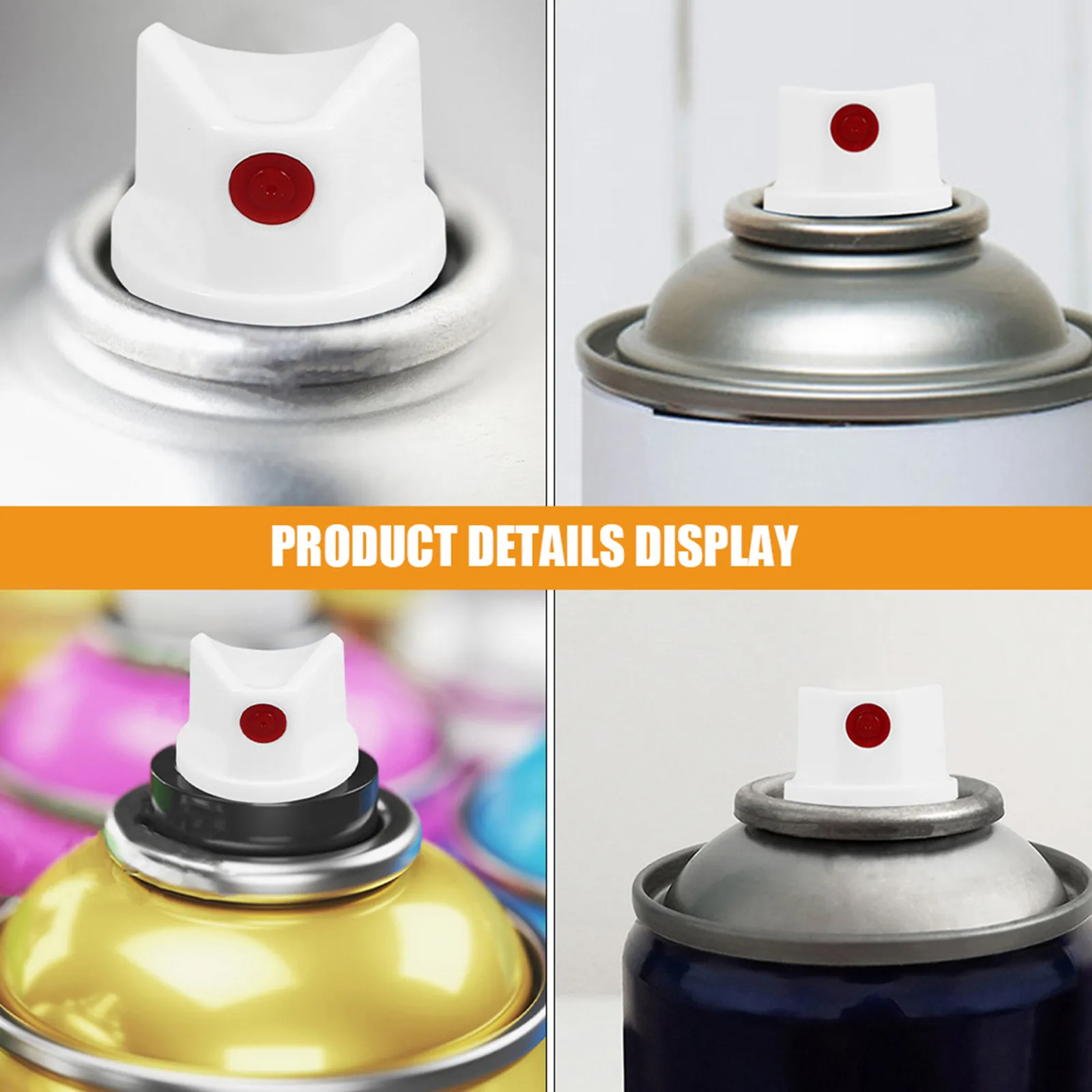 15Pcs Universal Spray Paint Cap Replacements Aerosol Nozzle Tips Fine Mist Waterproof Design for Graffiti Street Art Car Touch