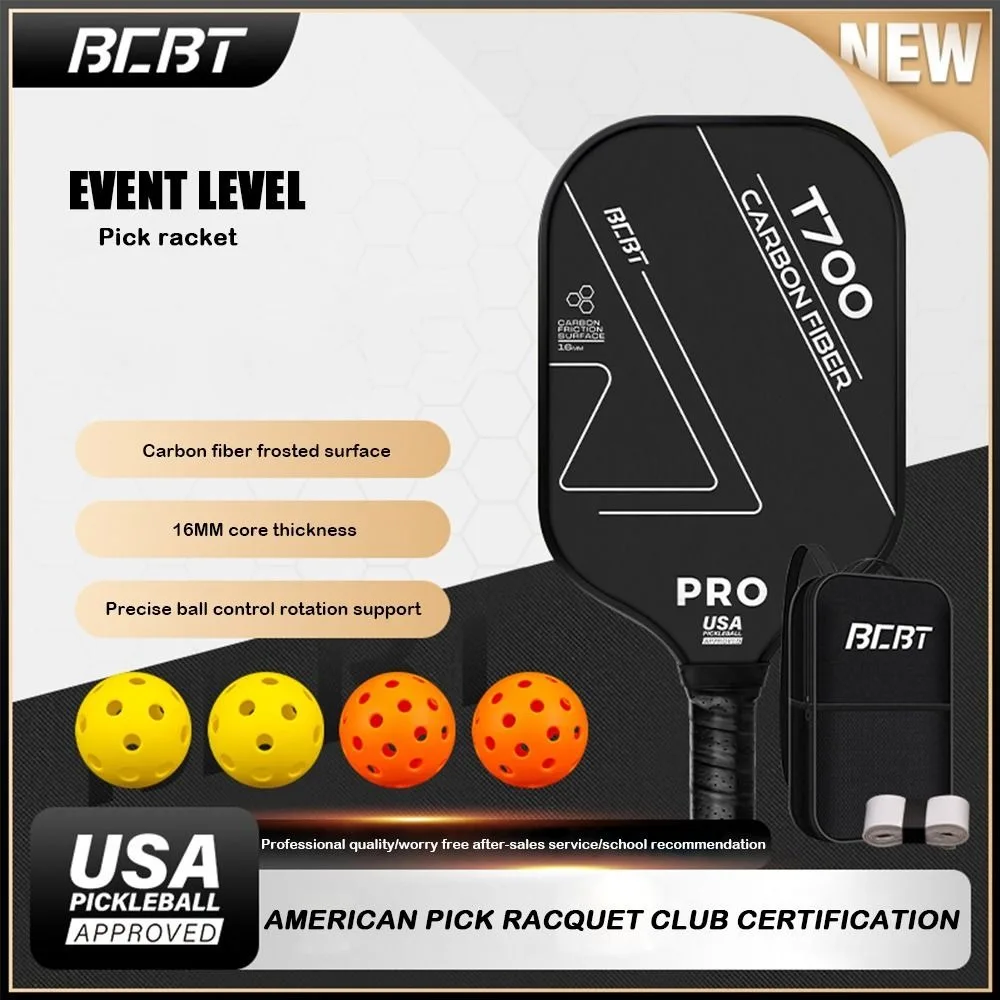 

1pc T700 Pickleball Paddles Carbon Fiber USAPA Approved Pickleball Rackets Comfortable Non-slip Grip Pickle Ball Paddle