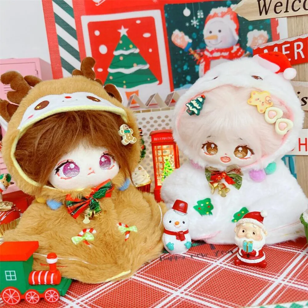 Christmas Shawl 20CM Cotton Doll Clothes Snowman Replacement Stuffed Doll Clothes Suit DIY Clothing Outfit Plush Toys Clothes