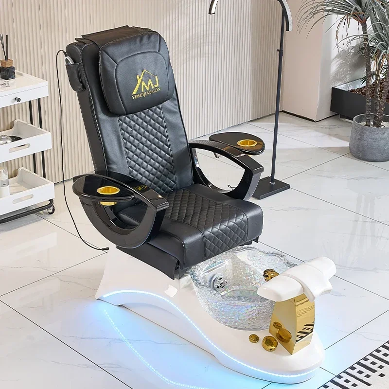 Silla de manicura reclinable eléctrica moderna para el cuidado de los pies, trono, silla de pedicura