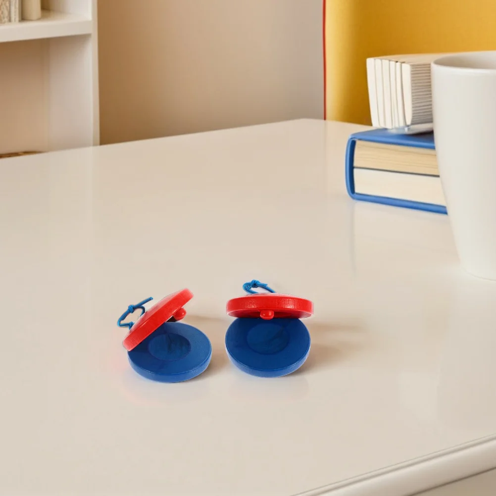 10 قطعة صنجات الأصابع الخشبية المصفقين اليدوي تصميم صديق للأطفال أورف التعليم التكامل المحمولة تنوعا أصيلة #5