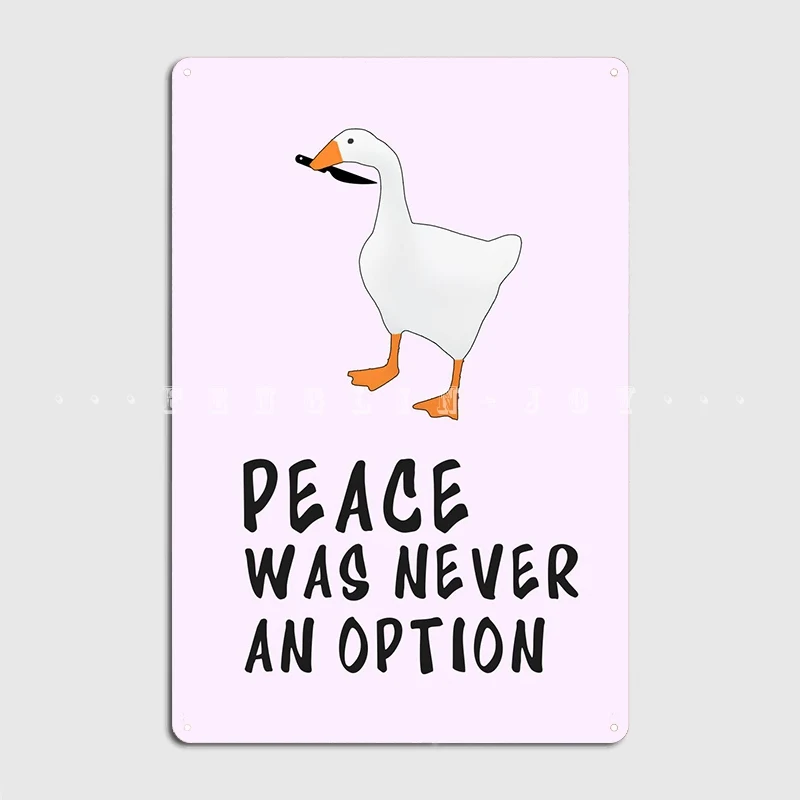 Honk Untitled Goose Game Poster Metal Plaque Wall Cave Kitchen Customize Plaques Tin Sign Poster