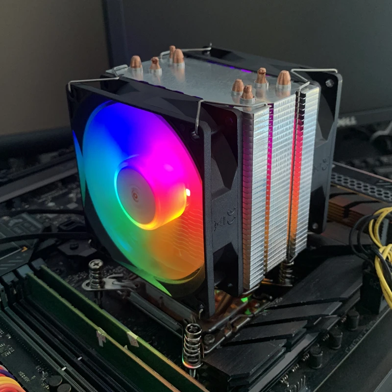 

4 тепловых трубки X99 Воздушный охладитель процессора 4PIN 90MM RGB Ventilador PC Радиатор для Intel LGA 1150 1151 1155 1156 1700 1200 2011 X79 1366