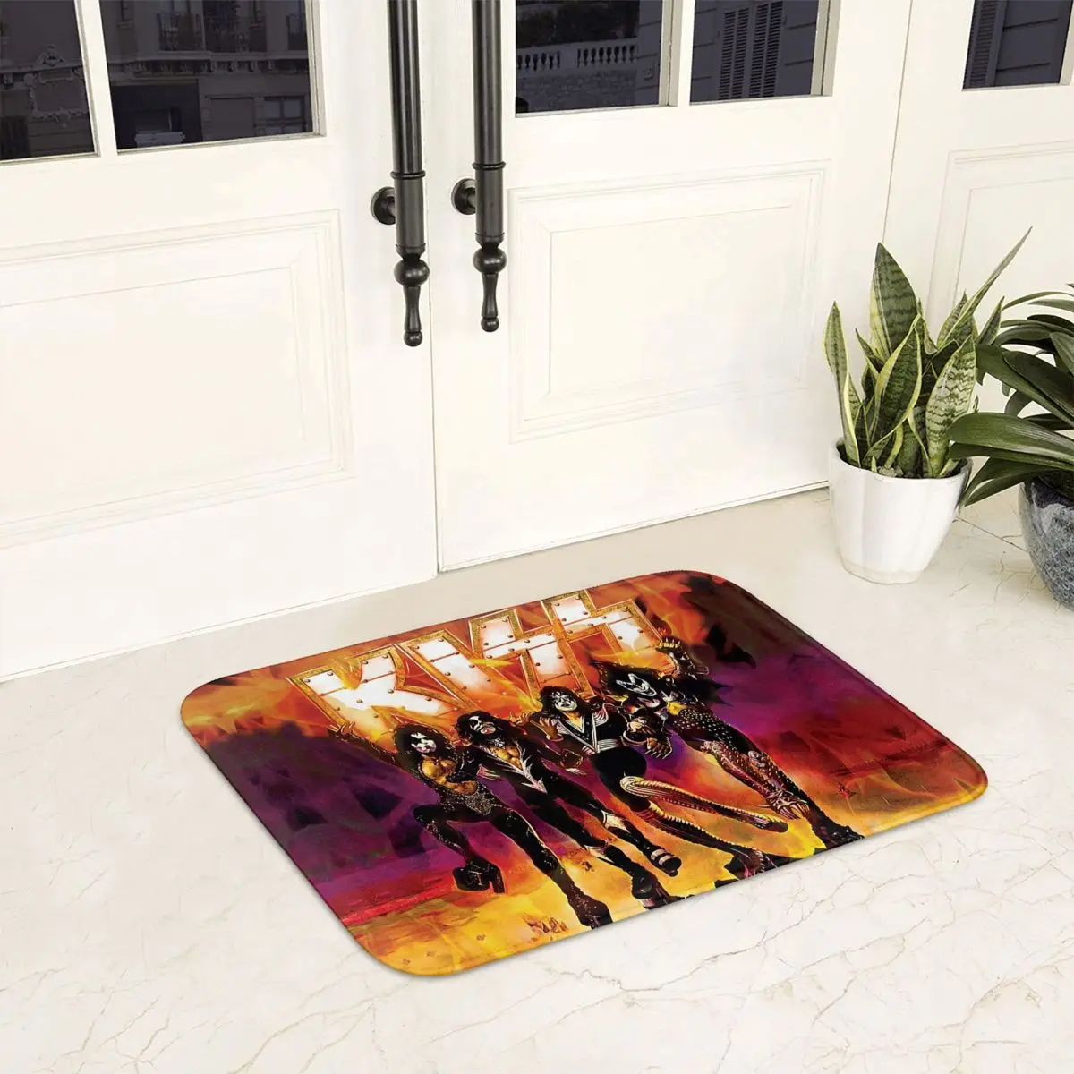 

KISS The Band Rock And Roll Anti-slip Doormat Floor Mat Carpet Rug for Kitchen Entrance Home Bathroom Living room Footpad Mats