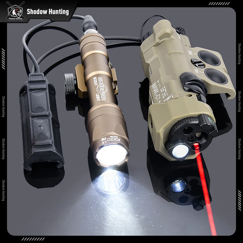 WADSN Tactical MAWL-C1 Red/Green/Blue Dot IR Aiming Laser IR Fill Light White Strobe LED Flashlight With Hunting Accessories