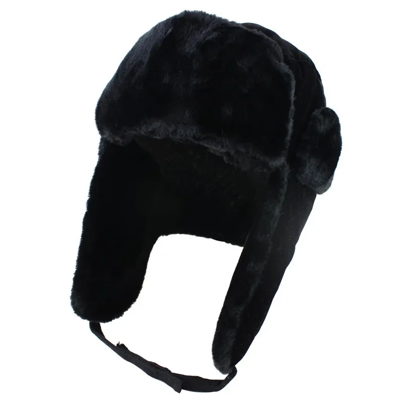 New Winter Thickened Warm Beanie Russian Caps Korean Fashion Ushanka Earflap Pilot Hat Man Women\'s Trend Bomber Hat Adjustable