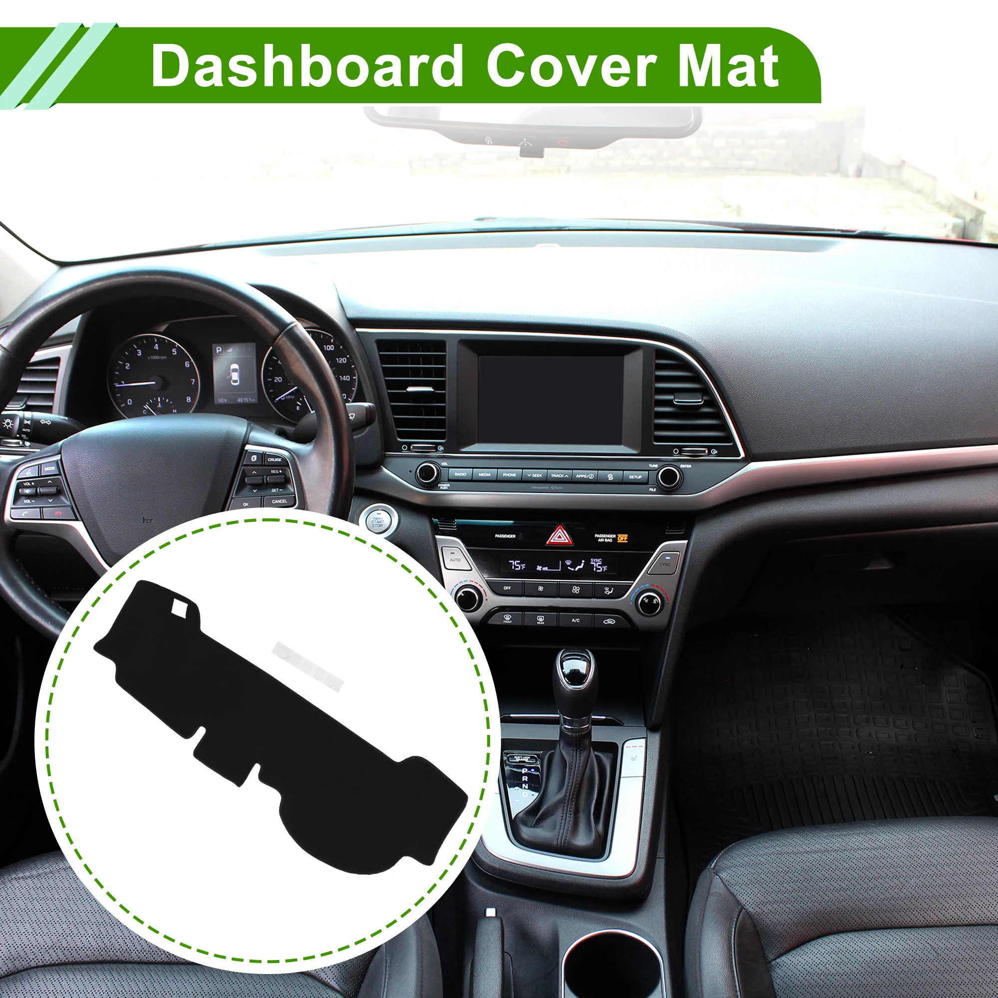 UXCELL Dashboard Cover for Honda N-WGN JH3/JH4 2019-2024 Black 1 Pcs Anti-Slip