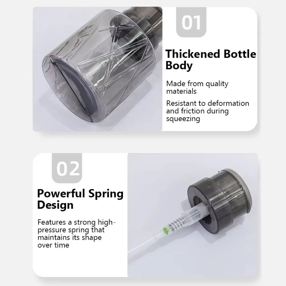 Botella recargable con cerradura, contenedor de plástico para quitar maquillaje a prueba de fugas, limpiador de manicura multiusos