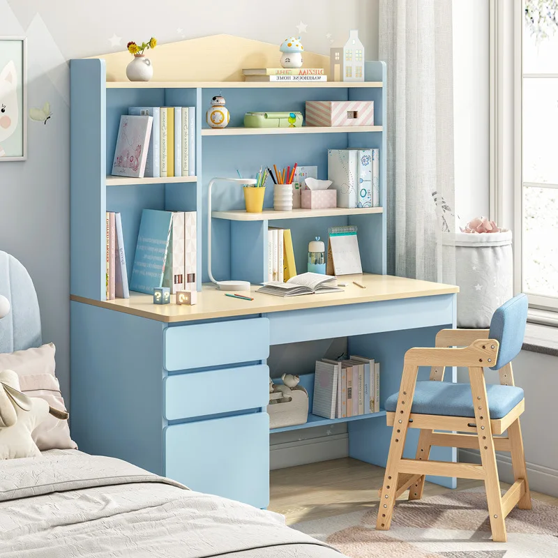 

Ergonomic Minimalist Table Nordic Drawers School Painting Desk Children Study Child Table Enfant Avec Chaise Children Furniture