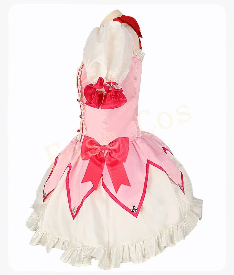 КосплейАниме Puella Magi Madoka Magica Косплей Костюм Kaname Madoka Fight Cos Костюм Лолита Манга Платье Короткий парик