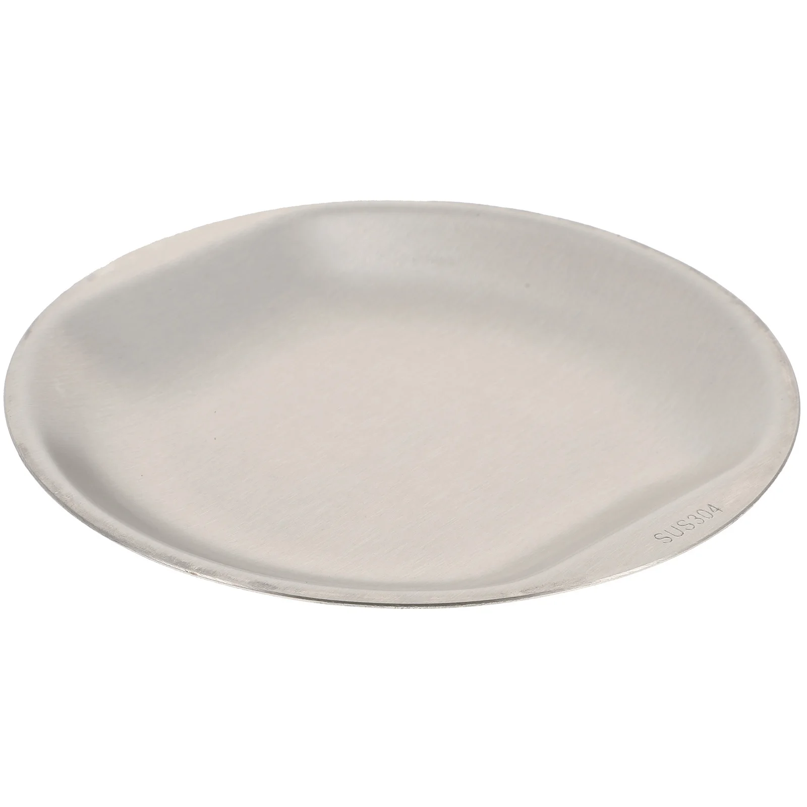 

1Pcs Korean Style Stainless Steel Plate Smooth Surface Round Design Steak Salad Fruit Barbecue Household Food Tray