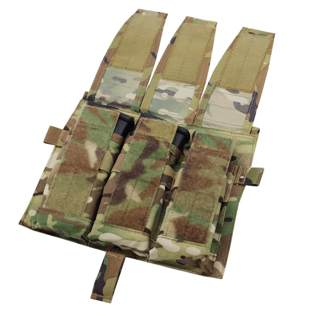 Tactical 5.56 M4 Triple Magazine Pouch Airsoft Wargame Mag Pouch For Tactical Vest AVS SPC JPC Vest