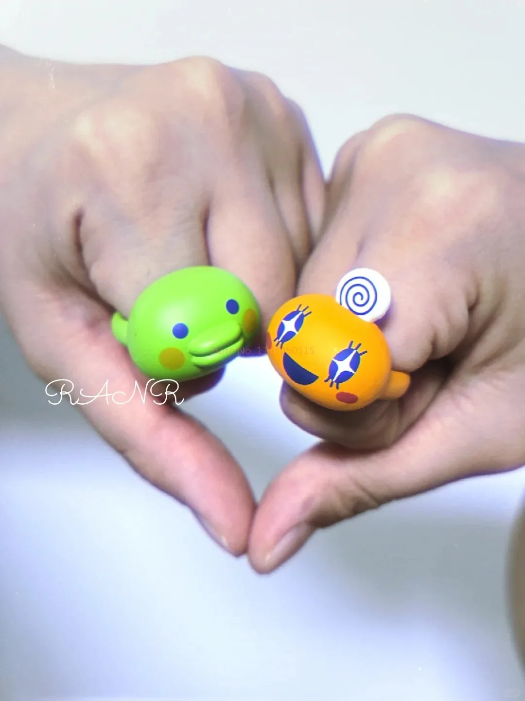 Bandai Tamagotchi Big Head Decorative Ring Charms Twisted Eggs Pet Model Pendants Gifts Styling Character