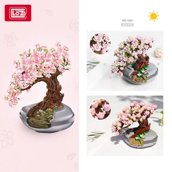 LOZ-1661 Plant series simulation building block flower pot succulent cherry tree home model decoration girl building block toy