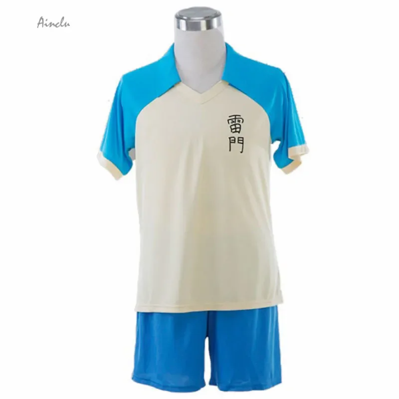 Ainclu Free Shipping New Inazuma Eleven Rachel Naomi Cosplay Costume Blue Ramen School Summer Football Boys' Trikot