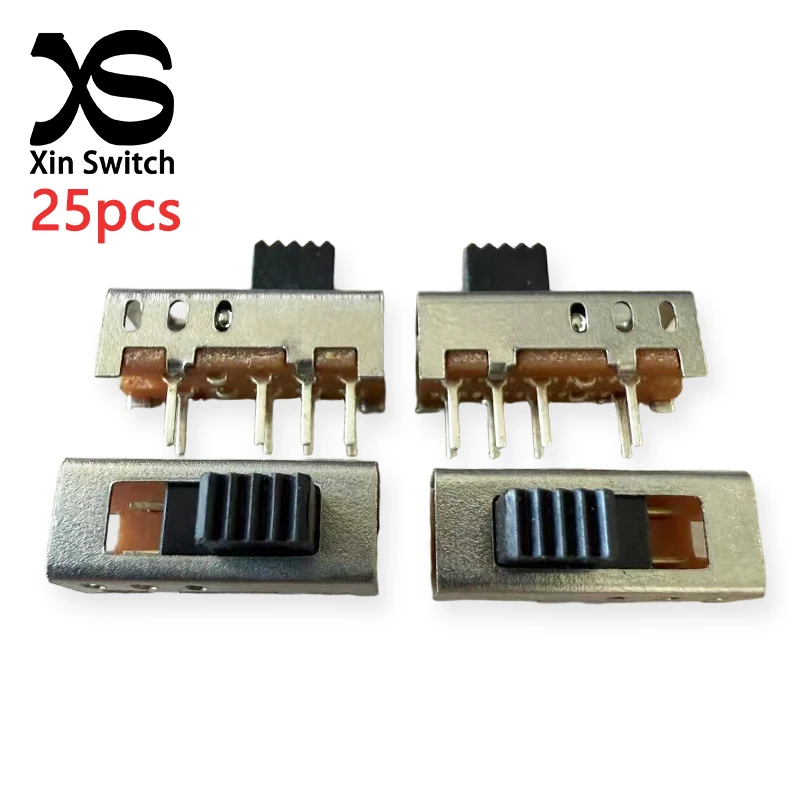 25PCS SS-23E08 G4 (2P3T) Large Toggle Switch 50V 0.5A DC Double Row 8-Pin 3-Position Vertical 15.6*6.3 Sliding Toy Power Switch